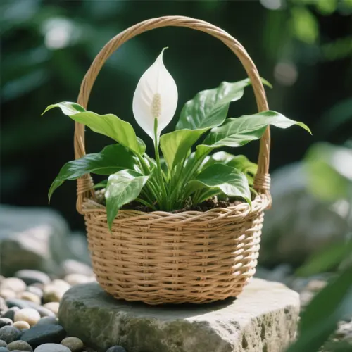 藤編籃白掌（苞葉芋）